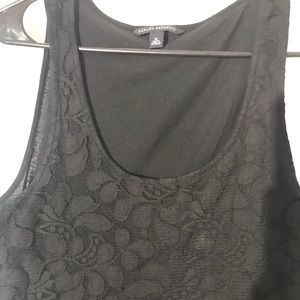 Black Banana Republic lace tank top